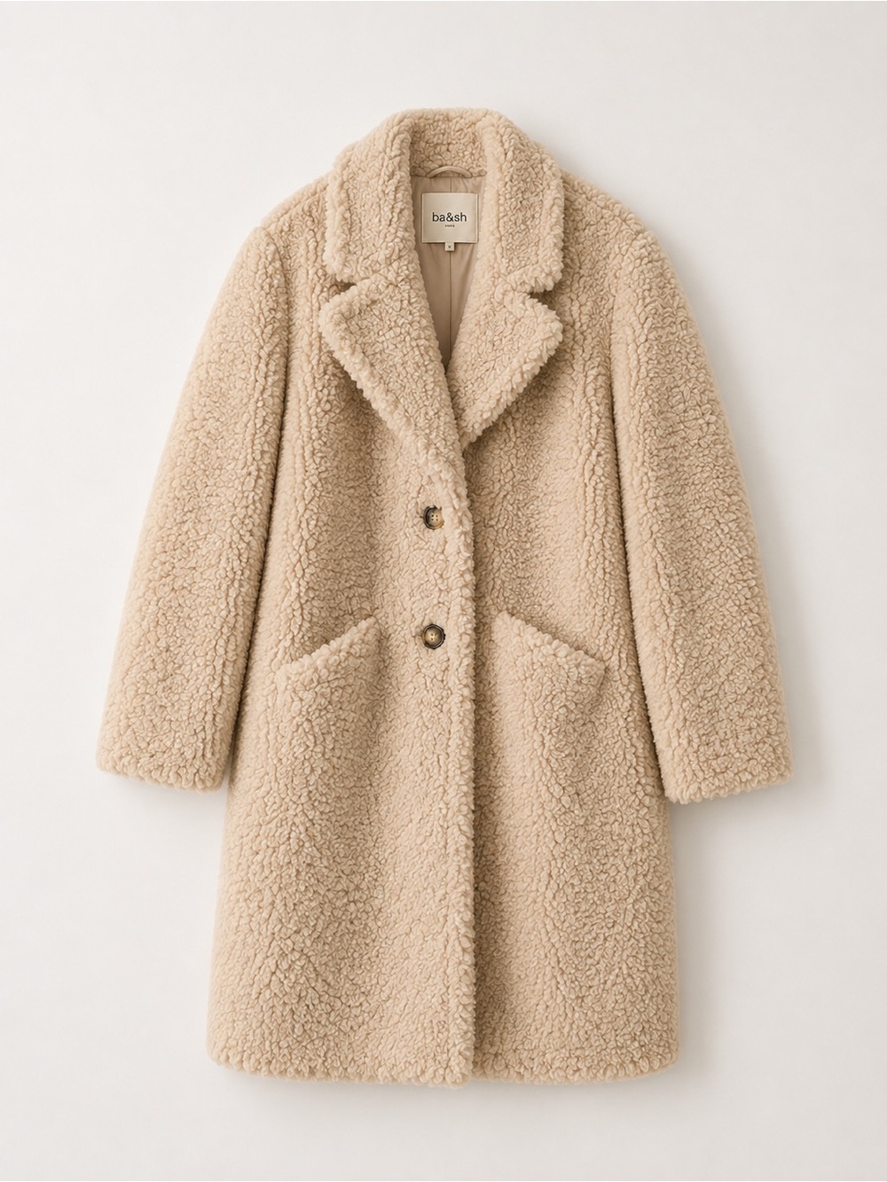 ba&sh Paris Cream Teddy Jacket